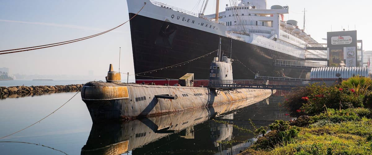 RMS Queen Mary featuring a marina