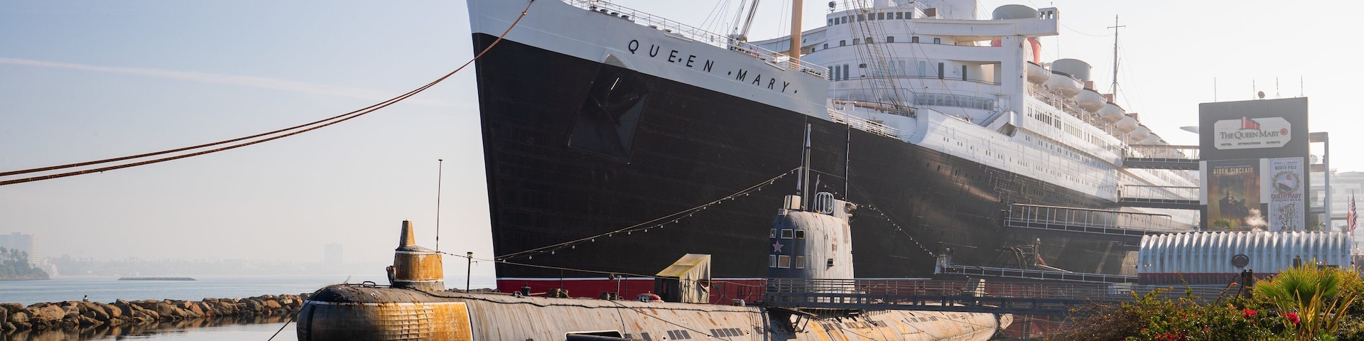 RMS Queen Mary featuring a marina