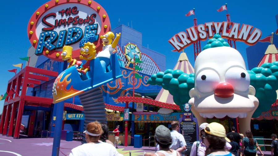 Universal Studios Hollywood® which includes rides, signage and a city