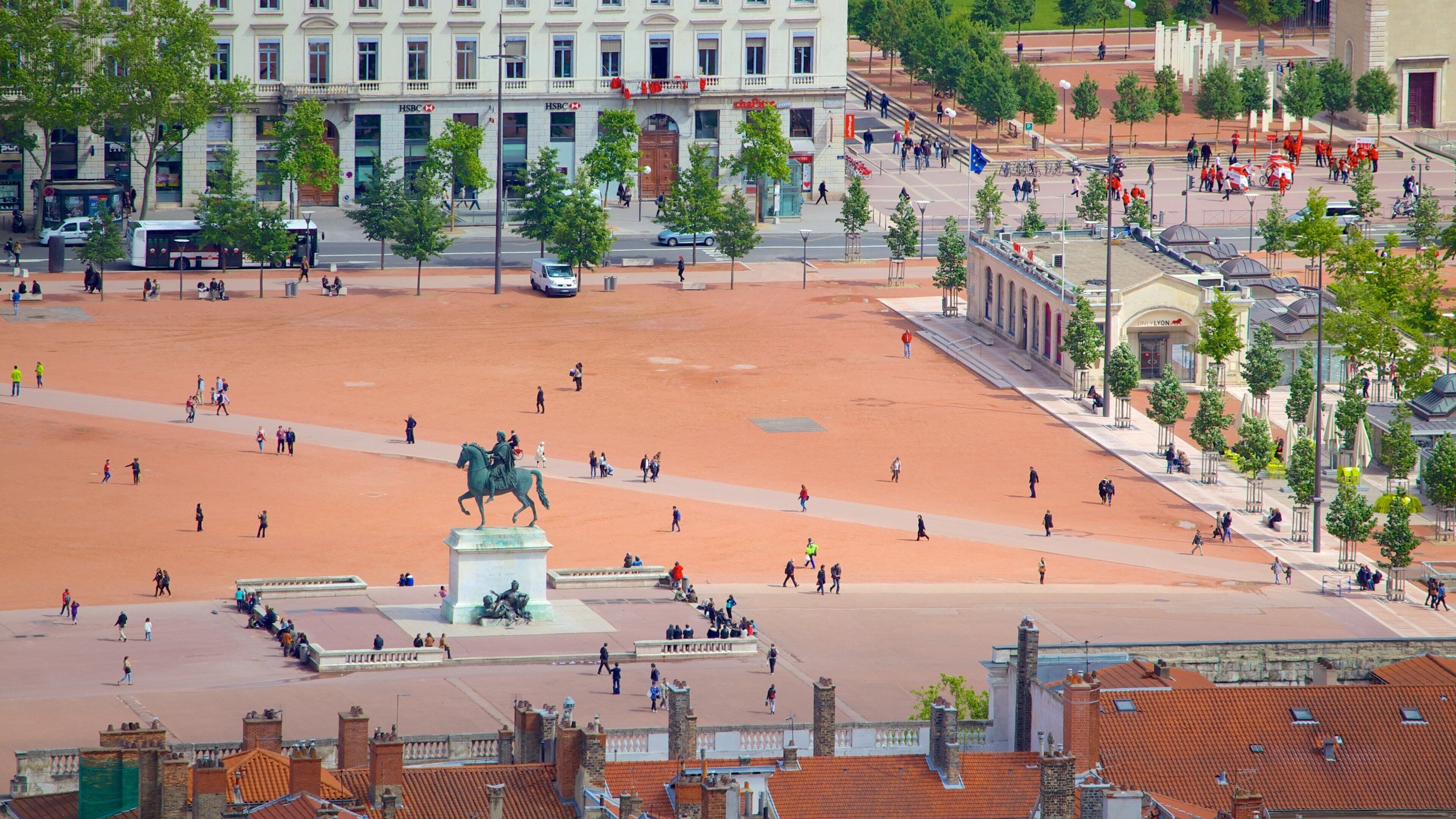 Notre Dame Basilica featuring a square or plaza