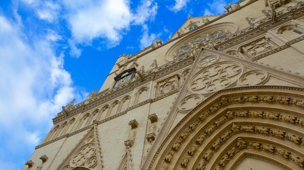 Cathédrale Saint-Jean que inclui uma igreja ou catedral e elementos religiosos