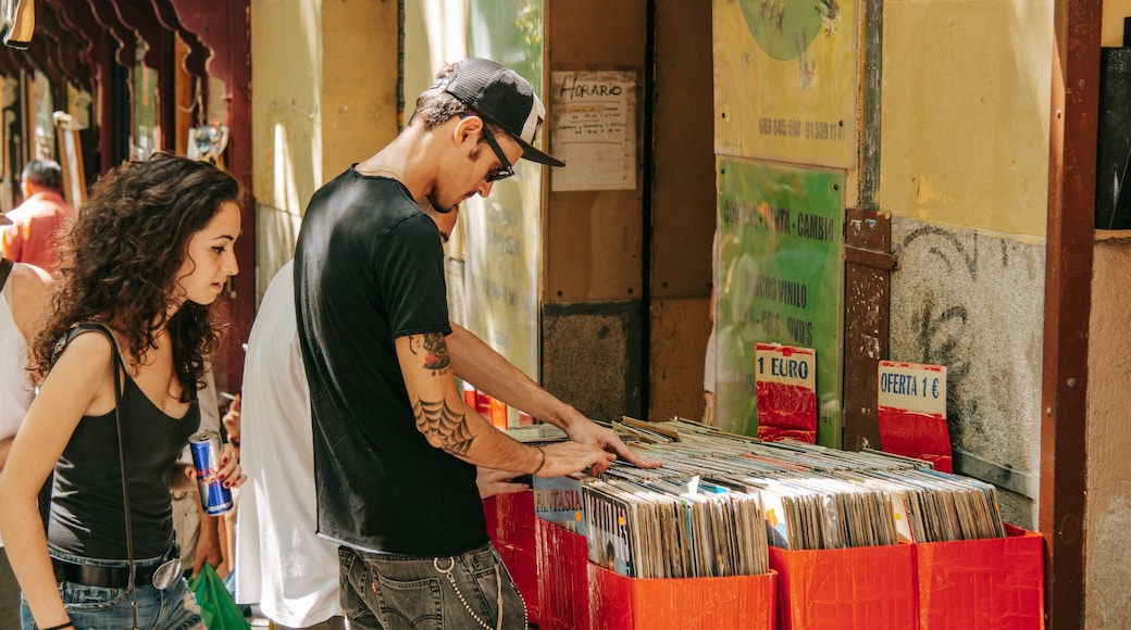 El Rastro featuring markets as well as an individual male