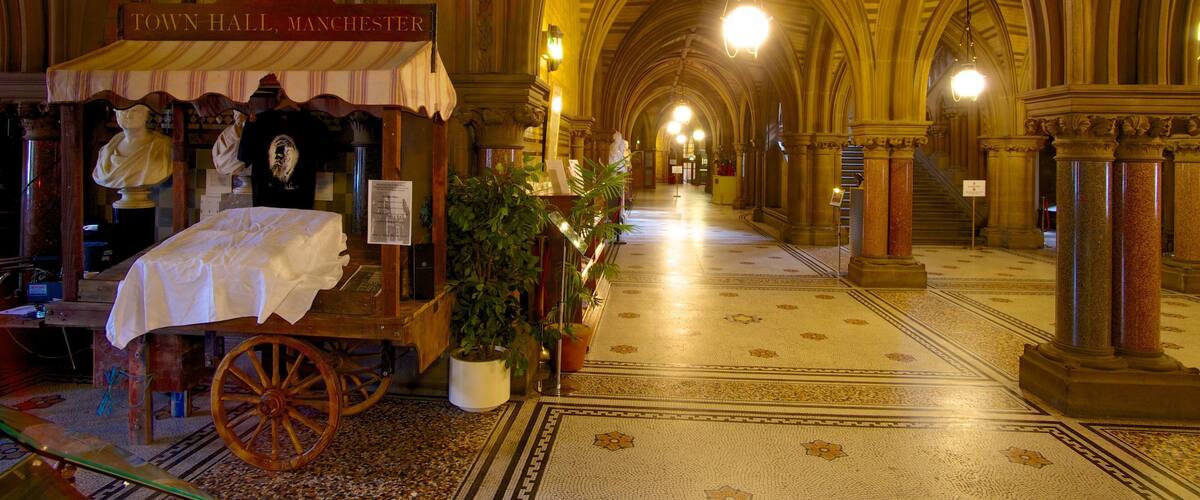 Manchester City Hall das einen Verwaltungsgebäude, Innenansichten und historische Architektur