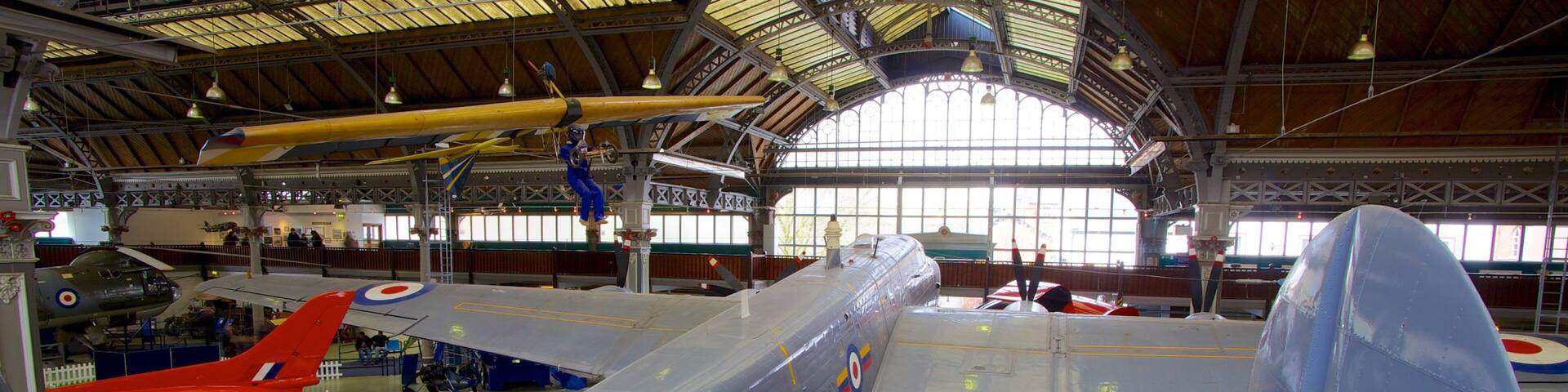 Museum of Science and Industry featuring aircraft and interior views