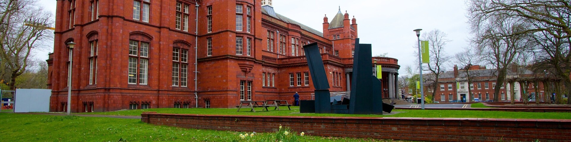 Whitworth Art Gallery which includes a park, art and heritage architecture