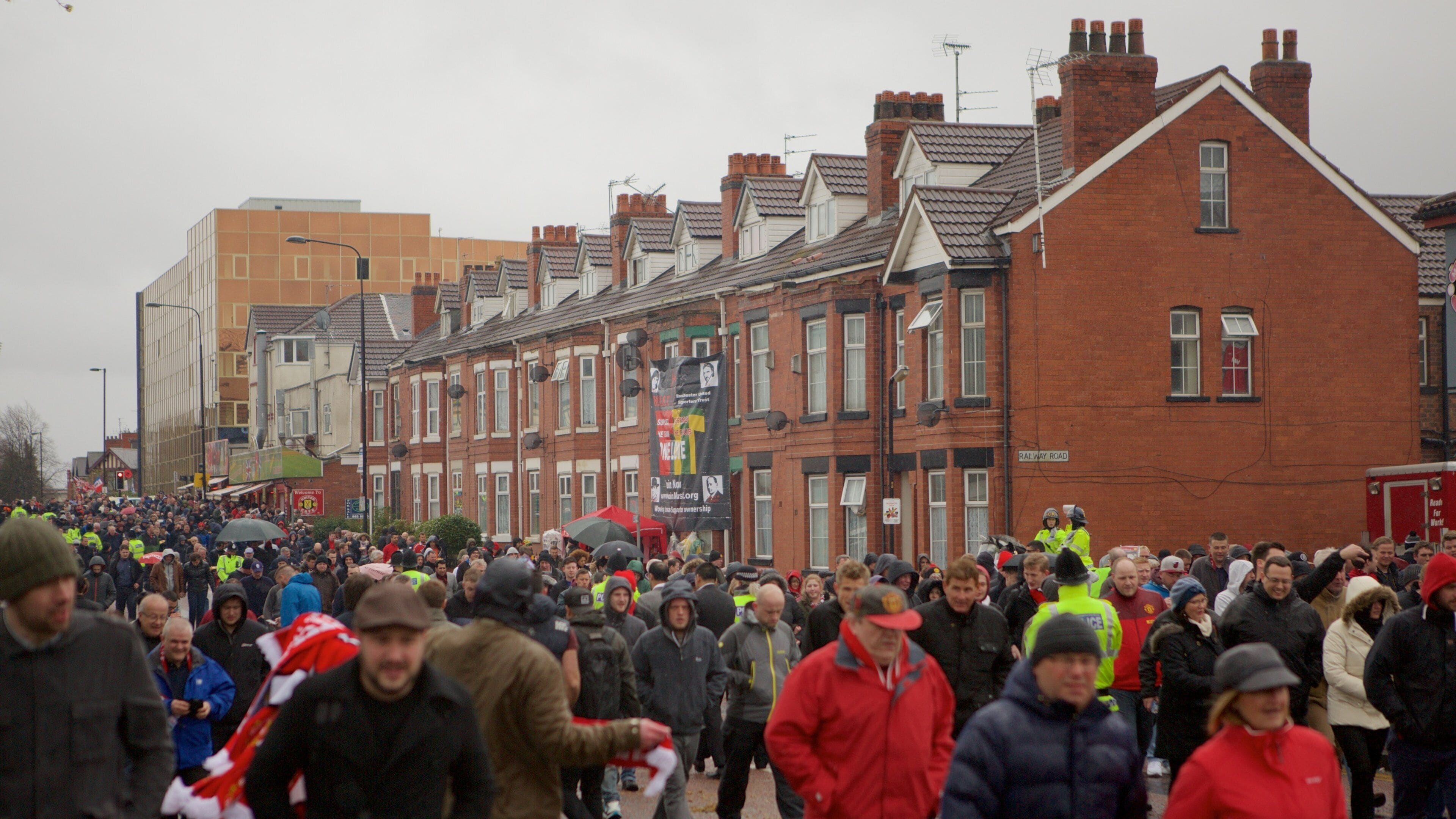 Old Trafford as well as a large group of people