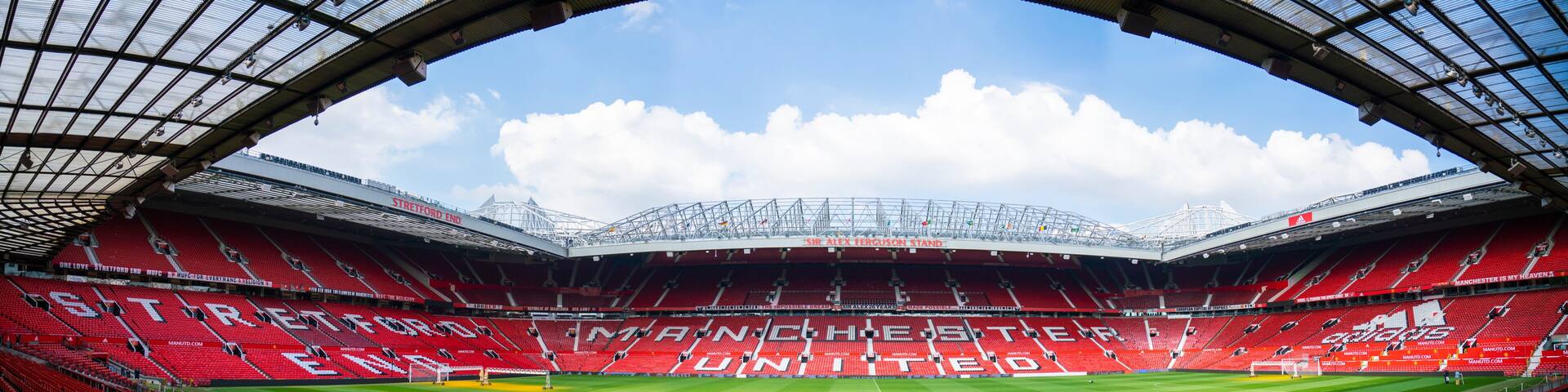 Sir Alex Ferguson stand of Old Trafford football stadium, Old Trafford is the largest stadium home of Manchester united football club.
