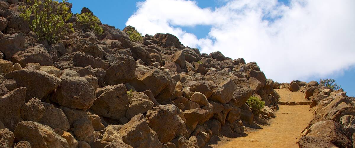 Haleakala Crater featuring tranquil scenes and hiking or walking