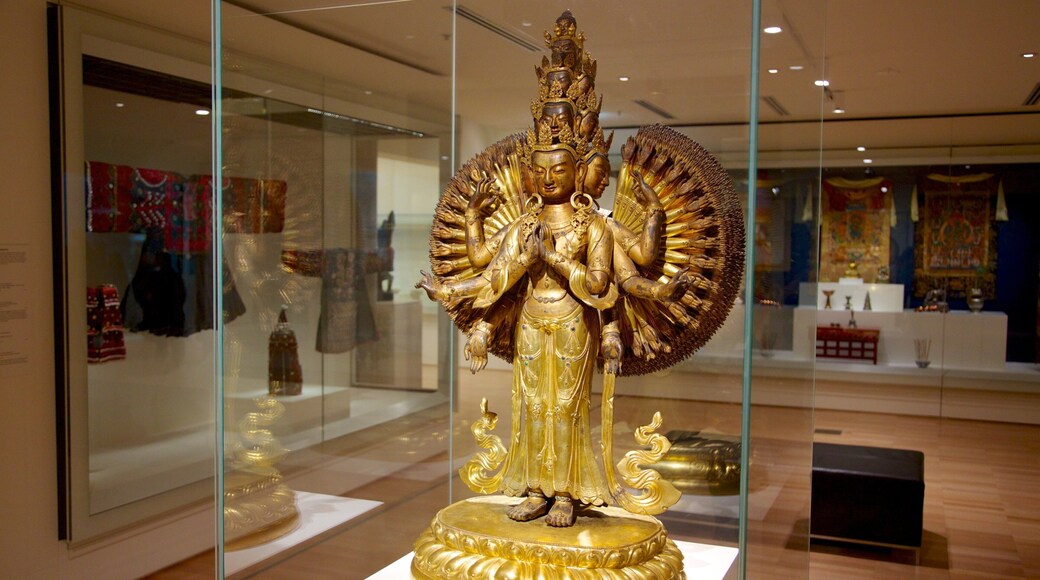 National Gallery of Victoria showing interior views and a statue or sculpture