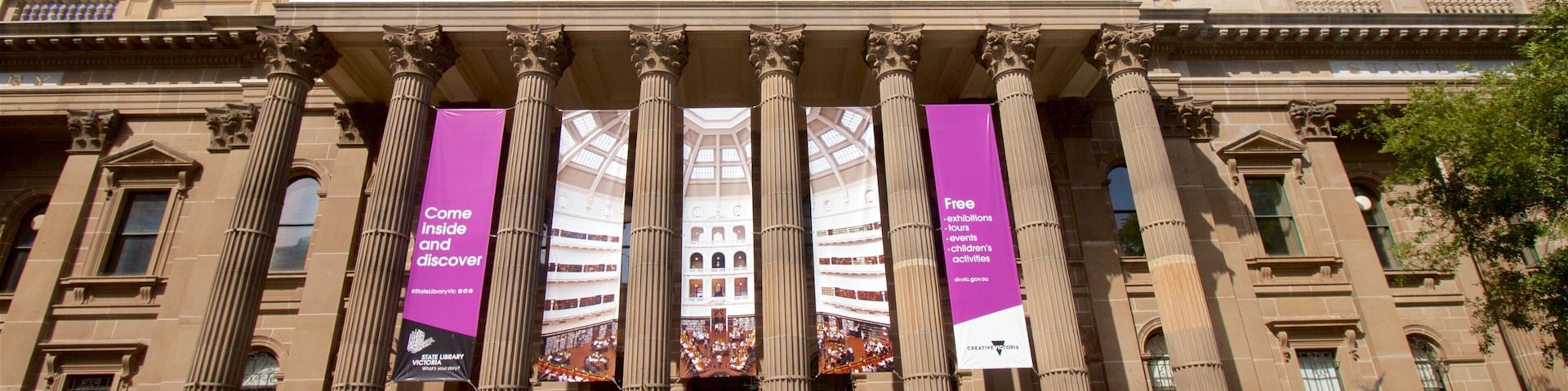 State Library of Victoria que incluye una ciudad, un edificio administrativo y patrimonio de arquitectura