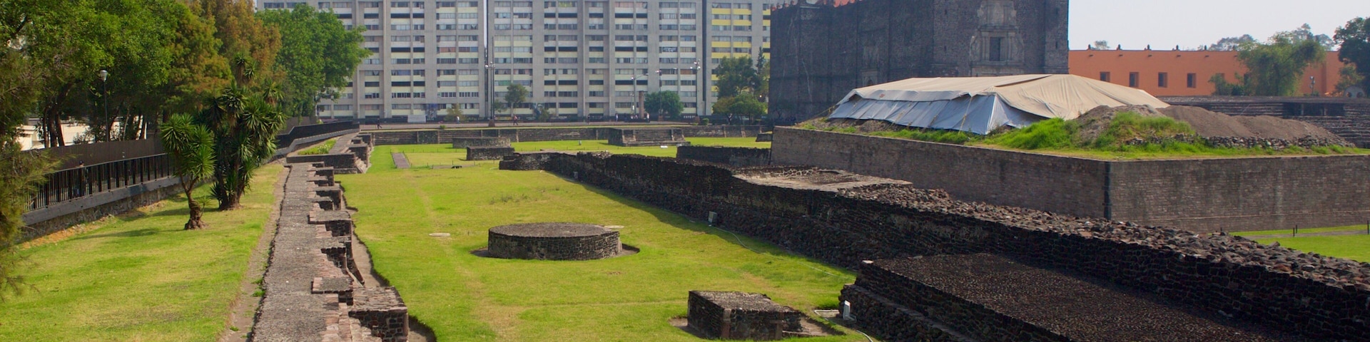 Plaza de las Tres Culturas showing indigenous culture, heritage elements and a square or plaza
