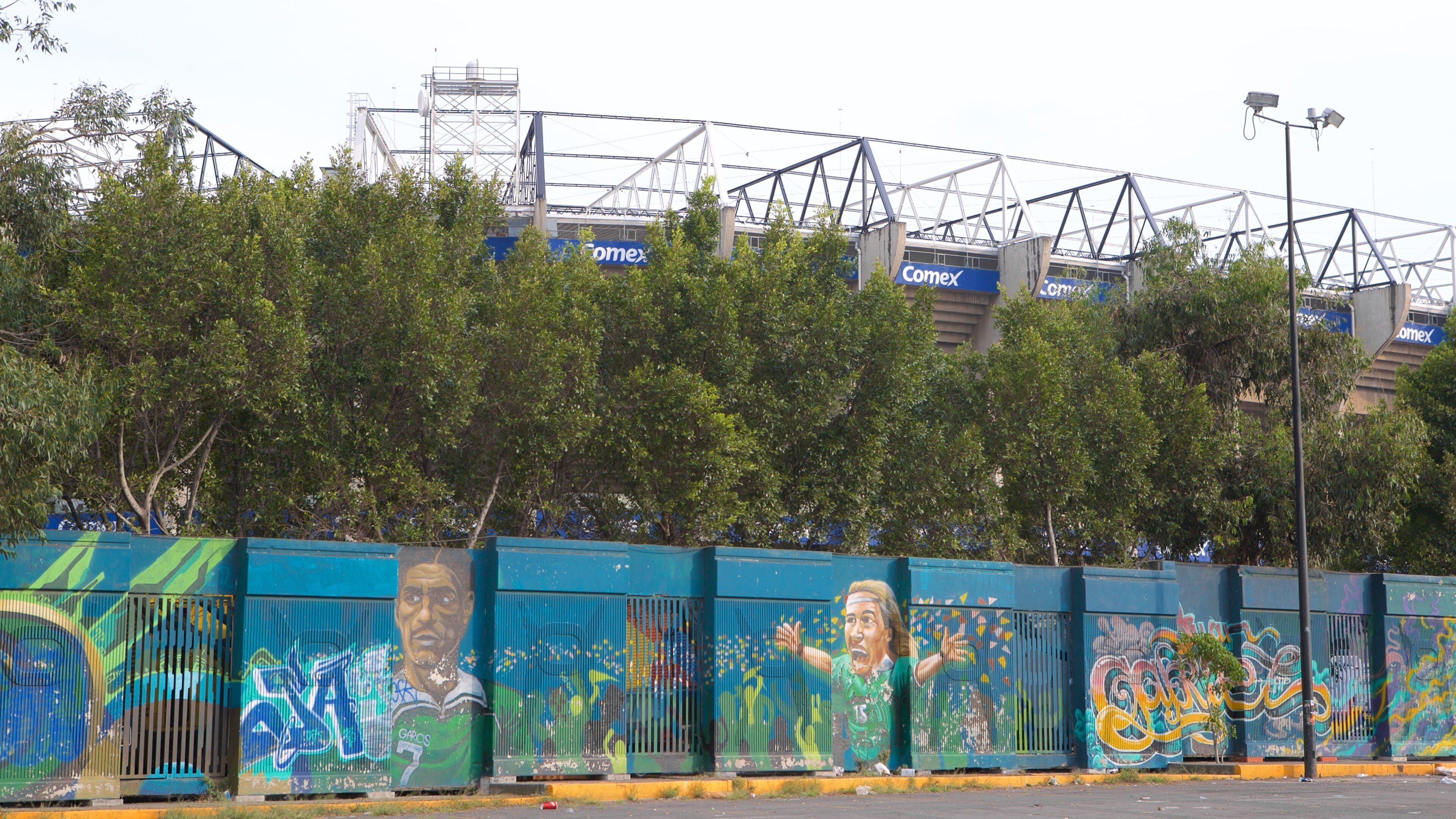 Estadio Azteca showing outdoor art