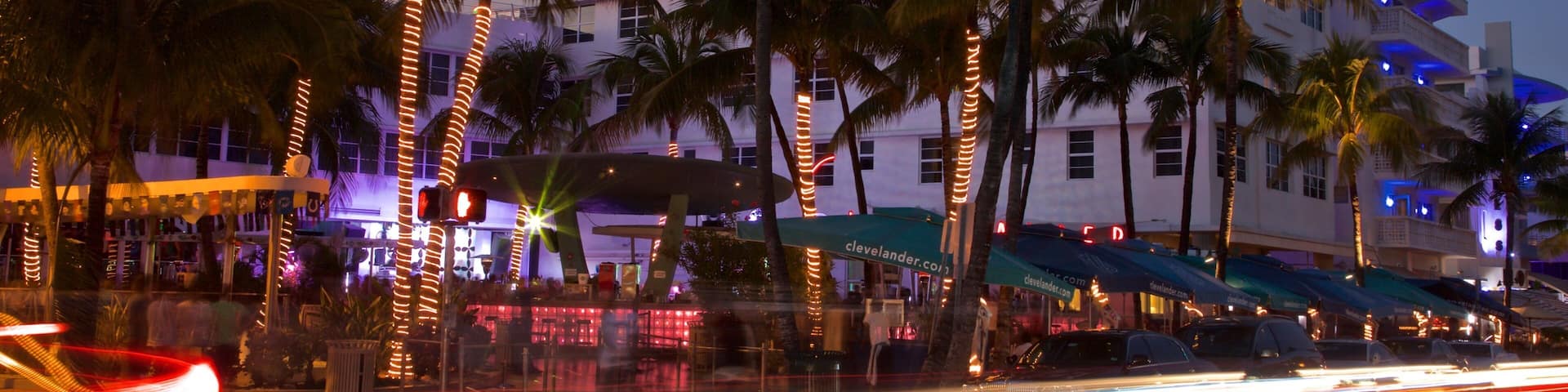 Art Deco Historic District which includes night scenes