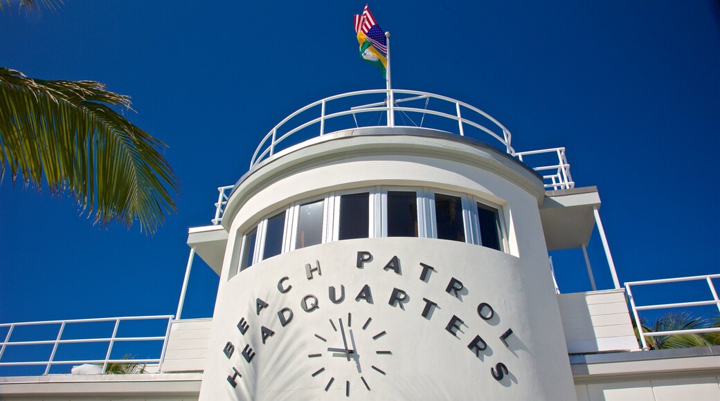 Art Deco Historic District featuring signage