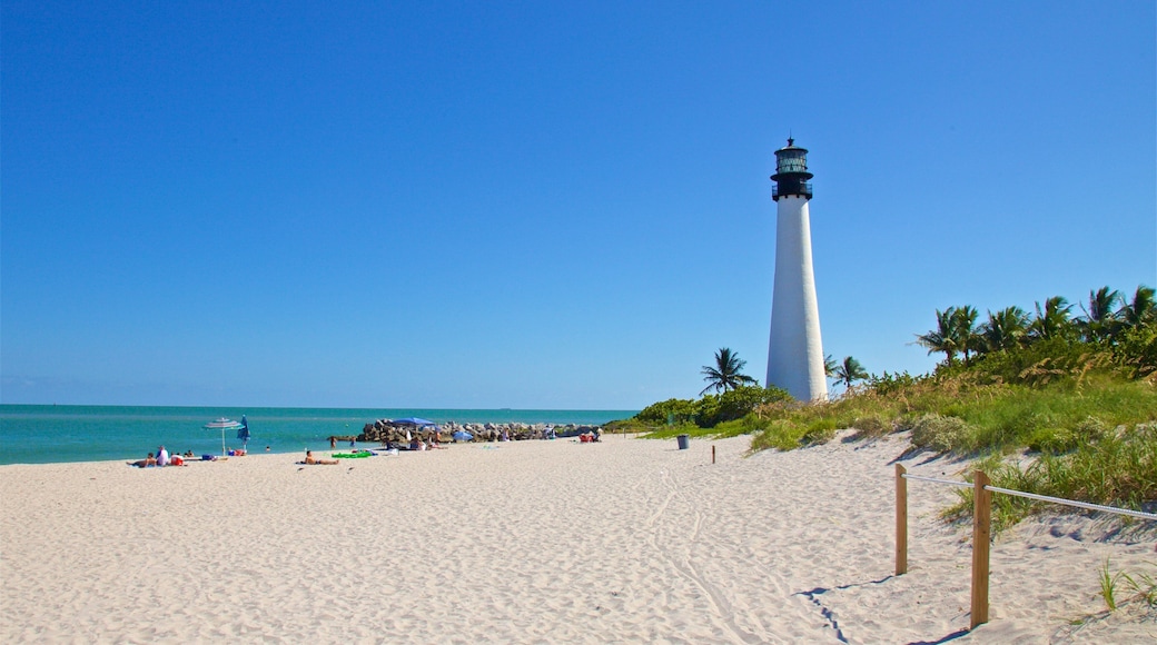 Cape Florida Lighthouse showing landscape views, general coastal views and a lighthouse