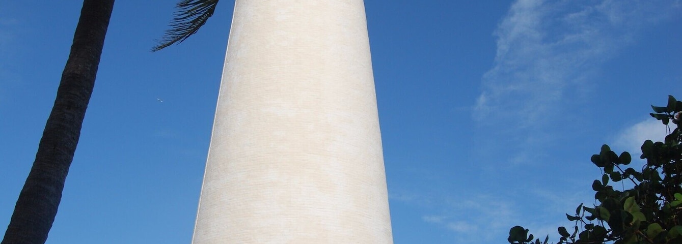 Cape Florida State Park is just south of Miami and is worth a visit. It has great views over "Stiltsville", a bunch of houses on stilts a mile south of the park. The lighthouse closes before the park does so make sure you check the times before you go if you are interested in getting near it.