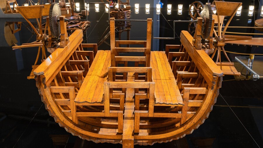 Leonardo da Vinci Museum of Science and Technology showing interior views