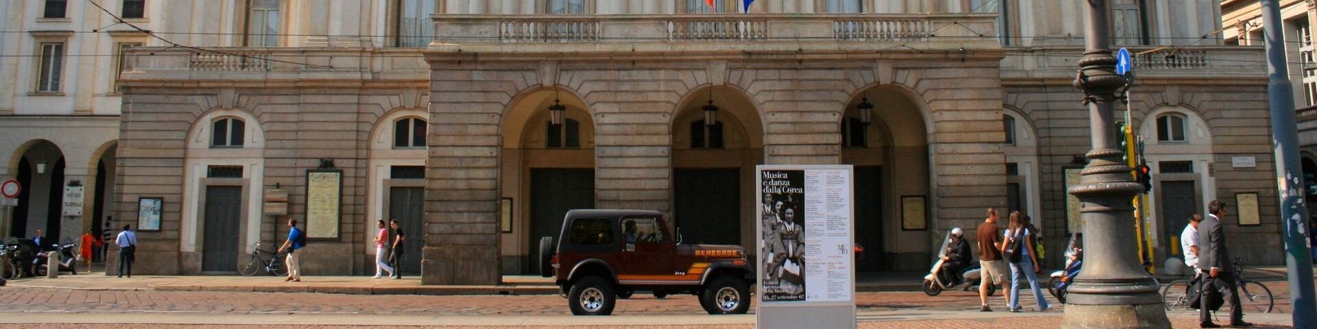 Teatro alla Scala ofreciendo elementos del patrimonio y patrimonio de arquitectura