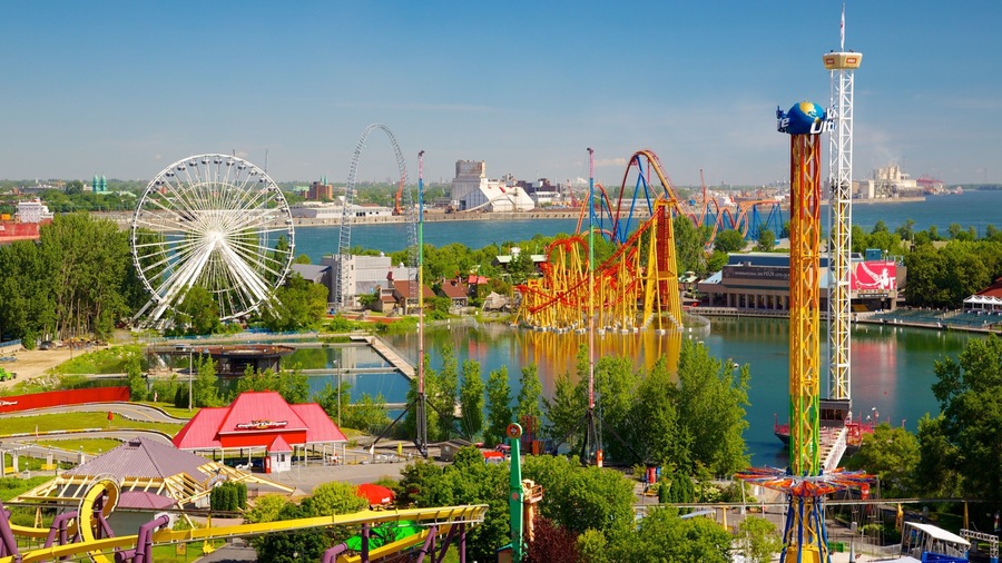 La Ronde Six Flags showing rides