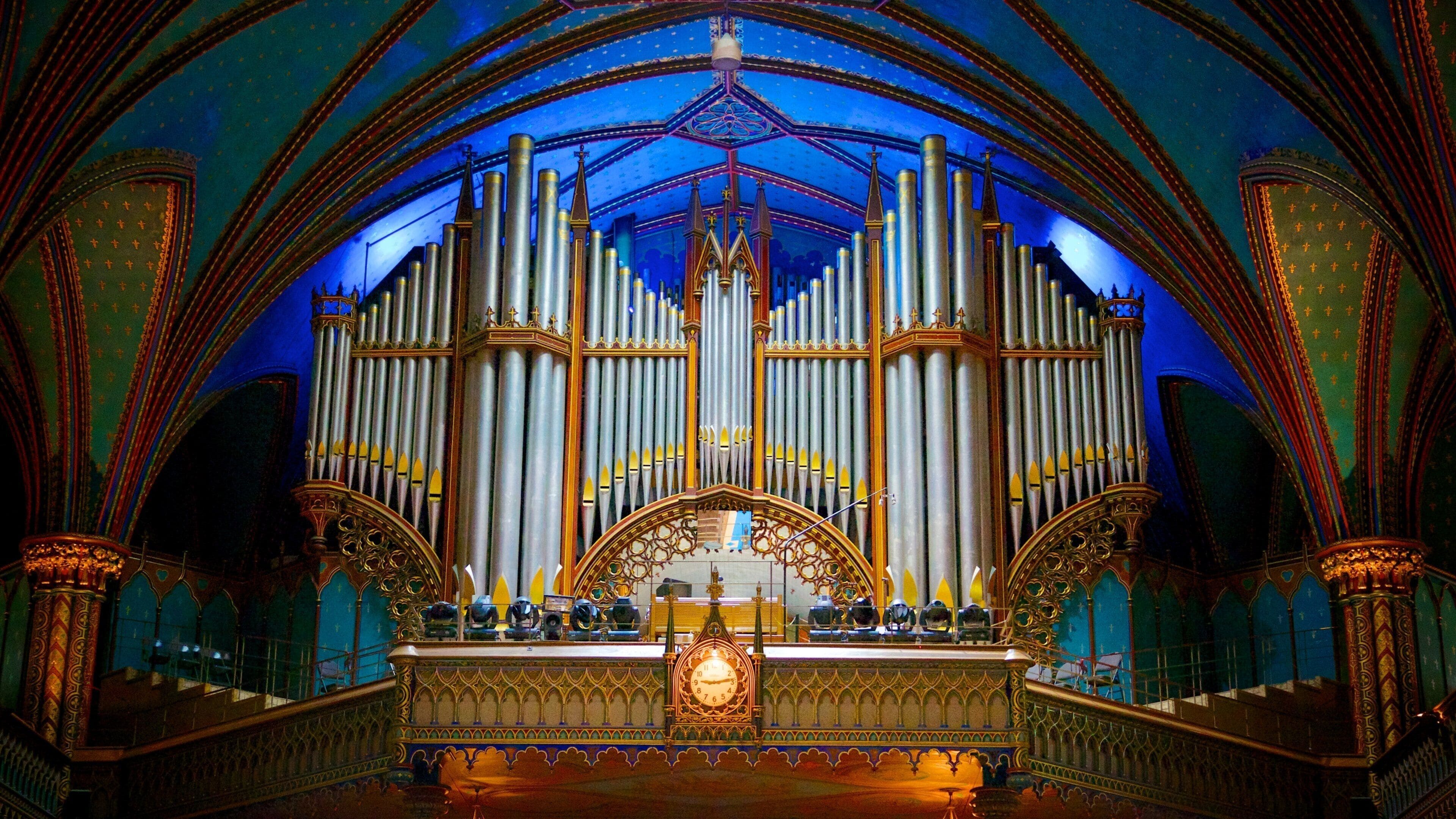 Notre Dame Basilica showing heritage architecture, religious elements and a church or cathedral