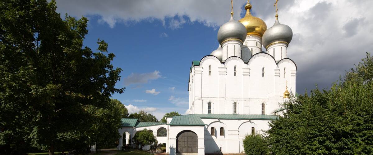 Convento y cementerio Novodevichy mostrando patrimonio de arquitectura