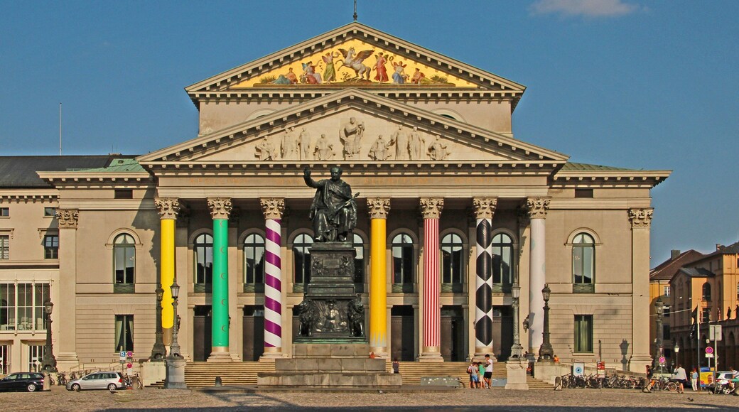 National Theater Munich showing heritage architecture and a statue or sculpture