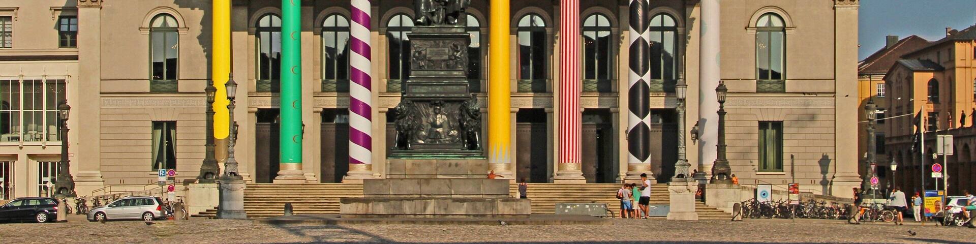 National Theater Munich showing heritage architecture and a statue or sculpture
