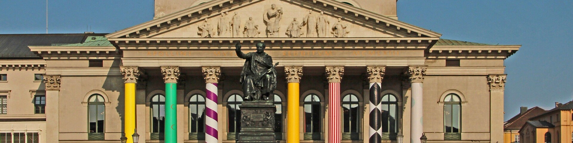 National Theater Munich showing heritage architecture and a statue or sculpture