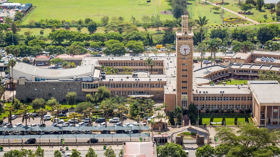 Kenya Parliament Buildings in the city center of Nairobi.