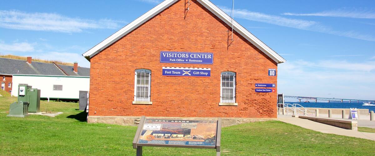 Fort Adams State Park featuring heritage architecture