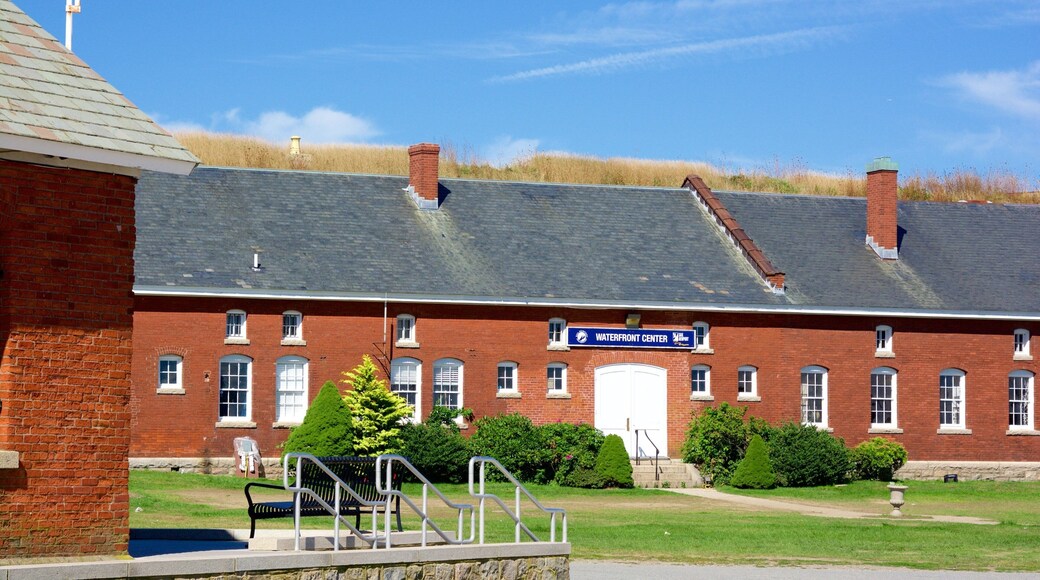 Fort Adams State Park som viser historiske bygningsværker