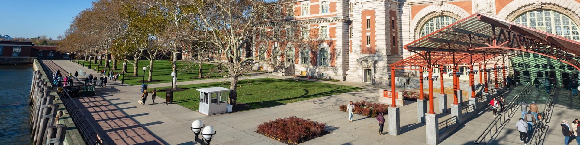 Ellis Island which includes heritage architecture and a park