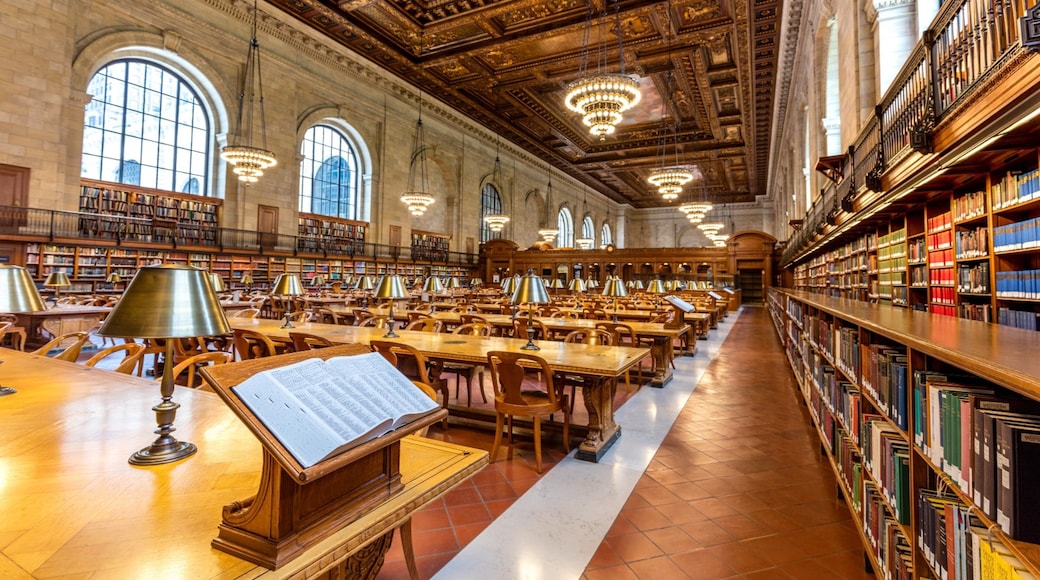 New York Public Library showing heritage elements and interior views