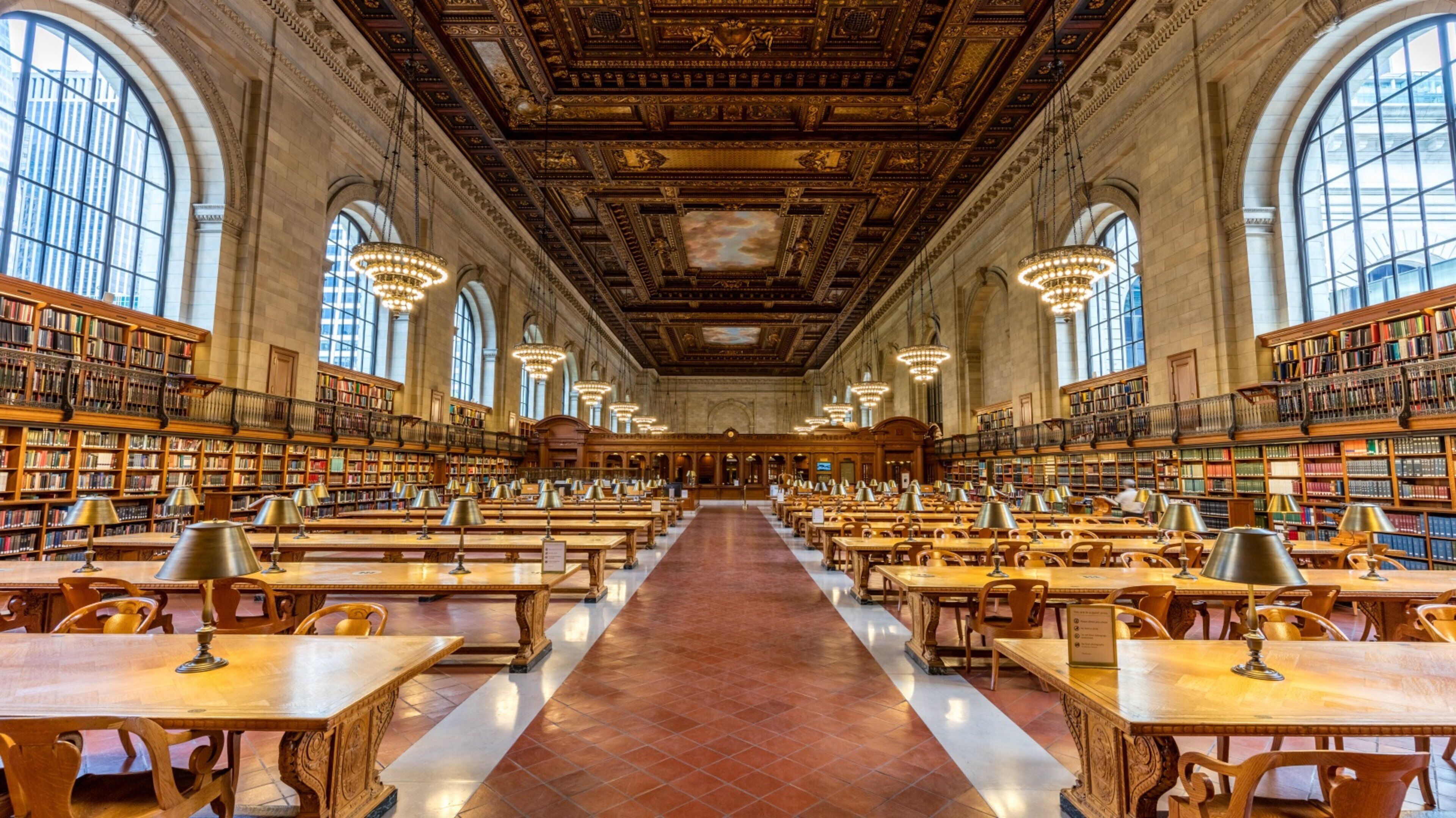 New York Public Library showing interior views and heritage elements