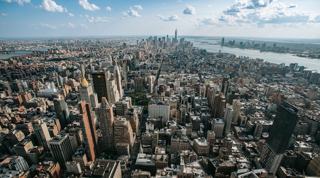 Empire State Building which includes a city and landscape views