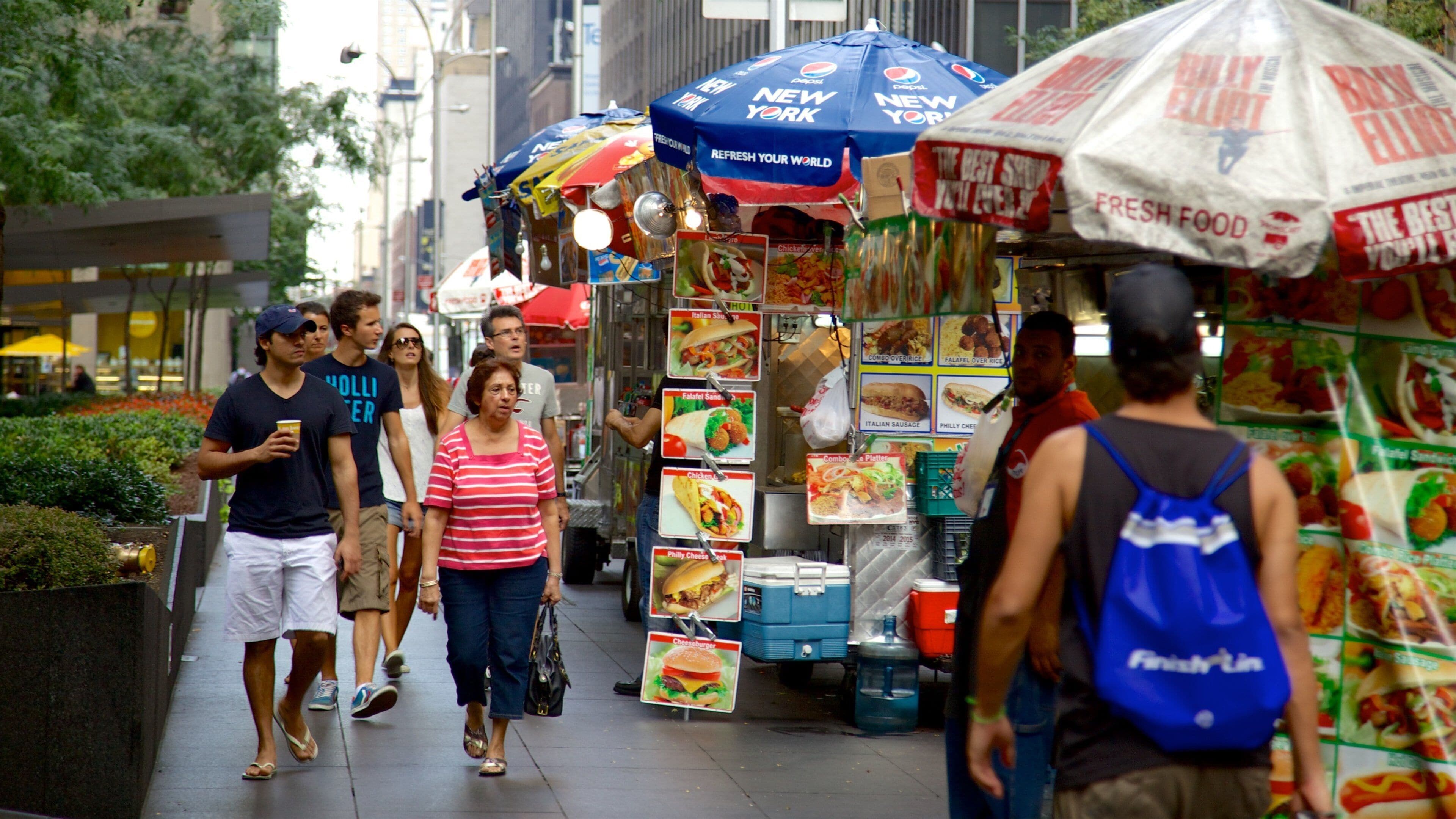 Rockefeller Center mettant en vedette nourriture, scènes de rue et marchés