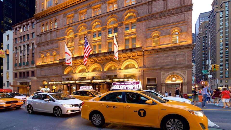 Carnegie Hall que inclui uma cidade e elementos de patrimônio