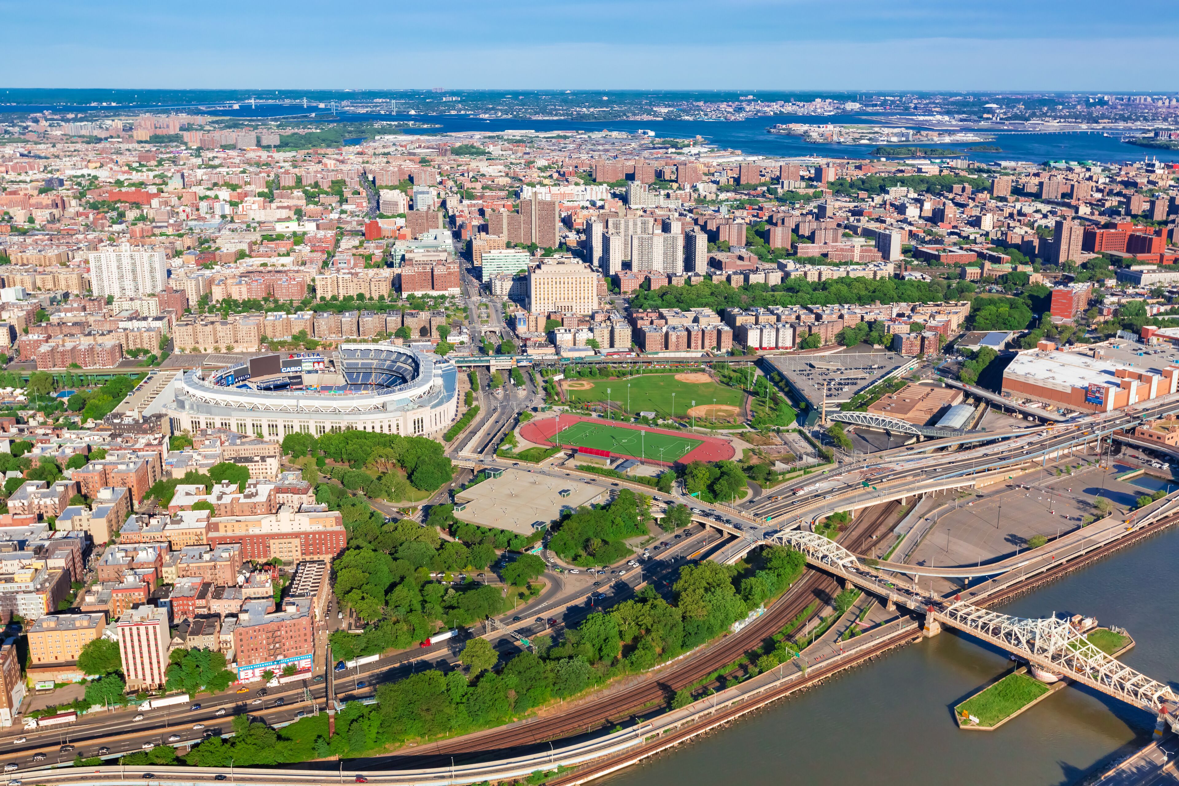 Aerial view of the Bronx, NY