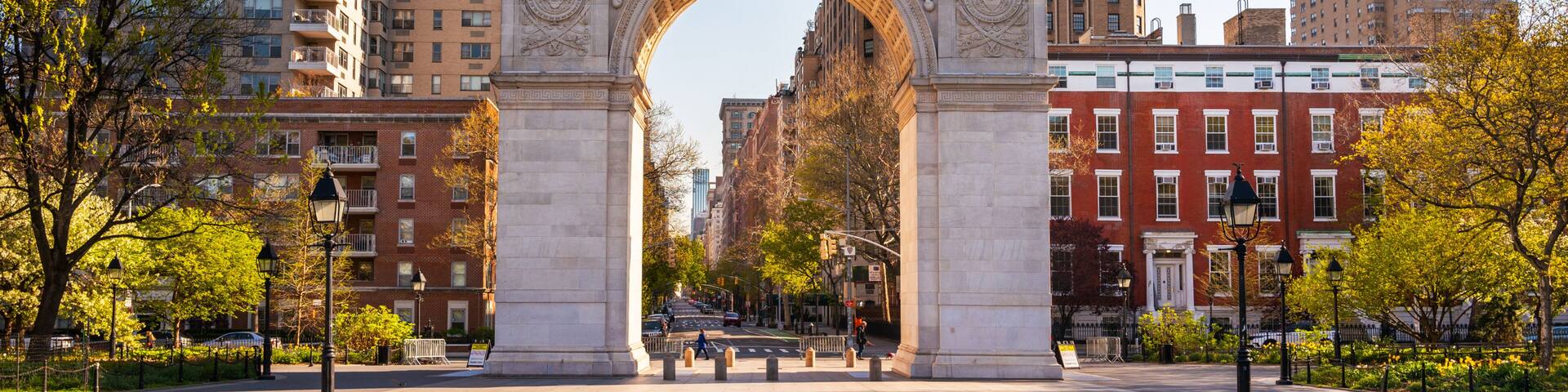 Washington Square park arch in New York City, USA