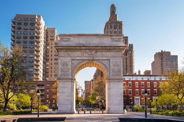 Washington Square park arch in New York City, USA