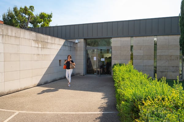 Marc Chagall National Museum showing street scenes as well as an individual femail