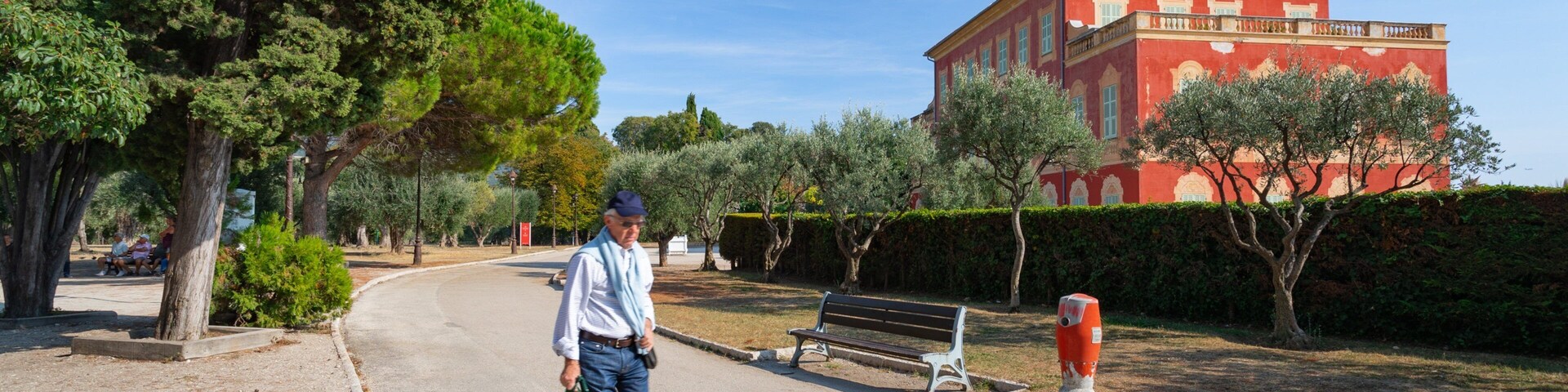 Matisse Museum which includes a garden as well as an individual male