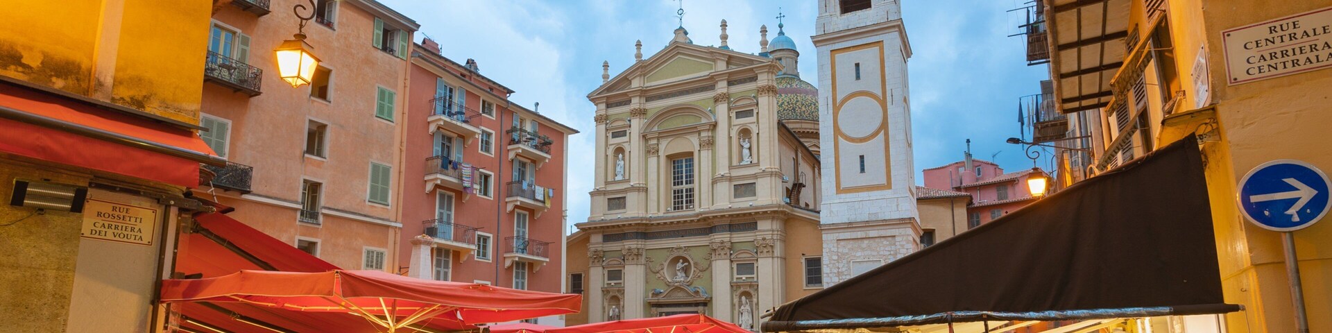Nice Cathedral which includes outdoor eating, a church or cathedral and heritage architecture