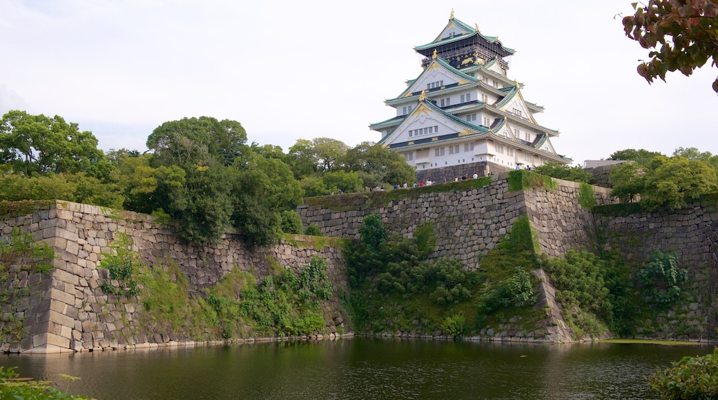 ปราสาทโอซาก้า แสดง ปราสาทหรือพระราชวัง