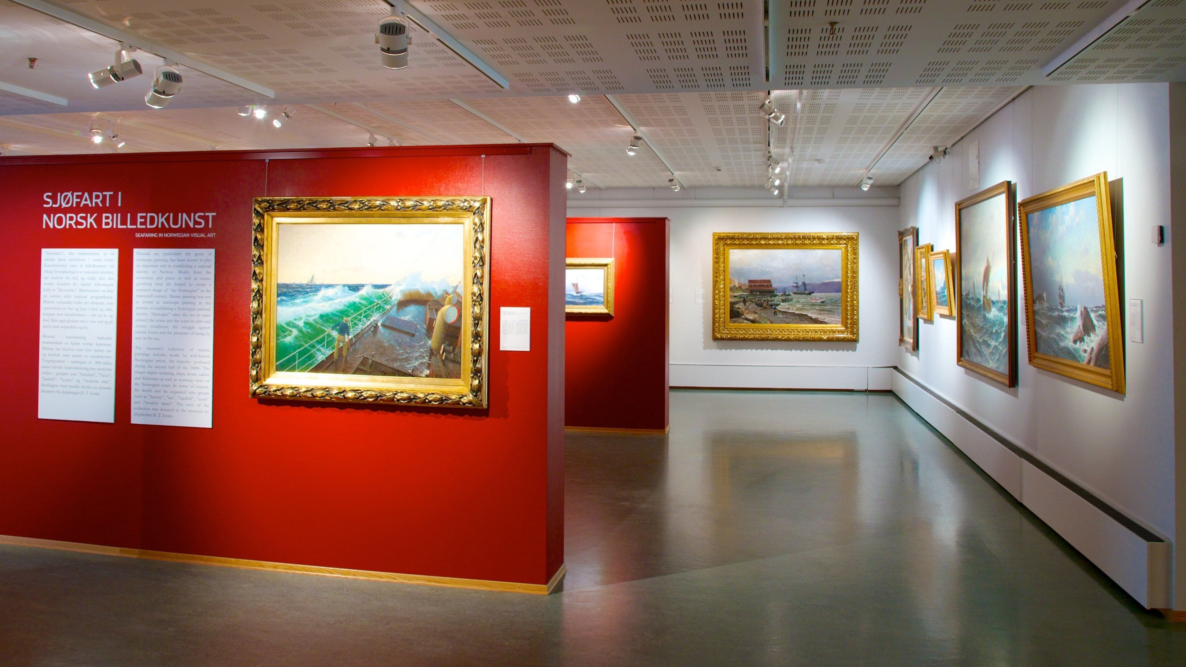 Museu Marítimo Norueguês mostrando arte e vistas internas