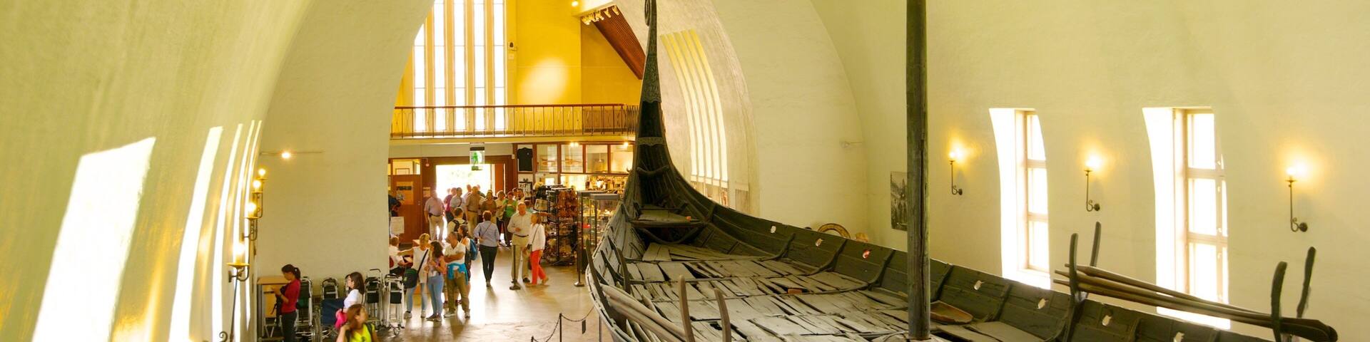 Viking Ship Museum featuring interior views