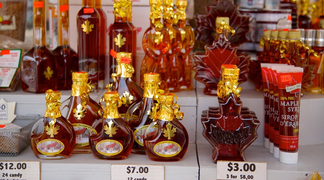 Byward Market featuring markets, food and signage