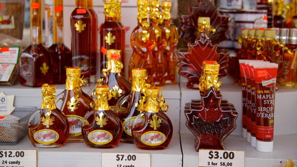 Byward Market featuring signage, markets and food