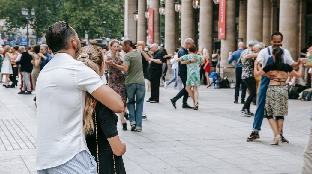 Palais Royal showing street scenes, street performance and performance art