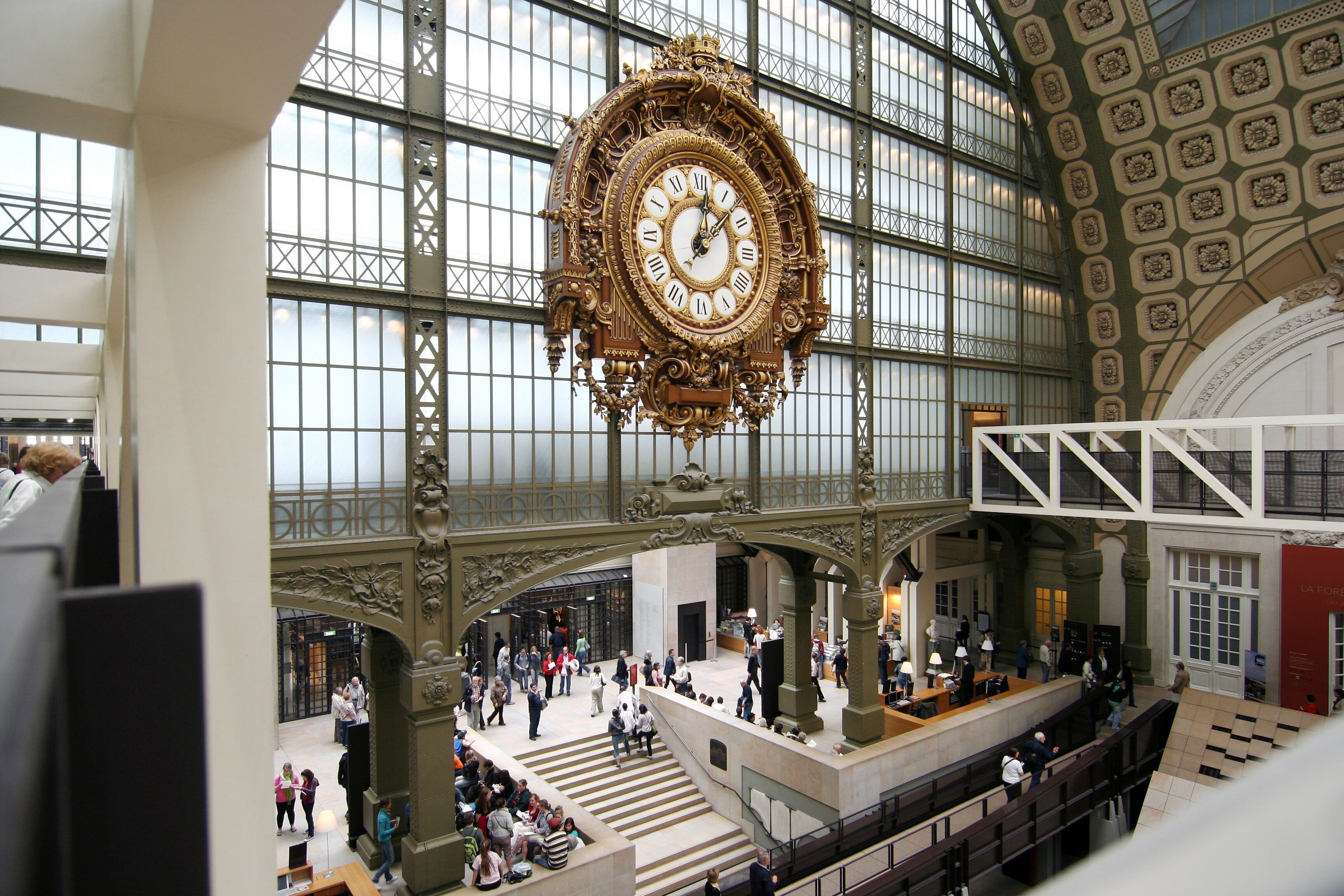 Vintage railway station clock in Paris